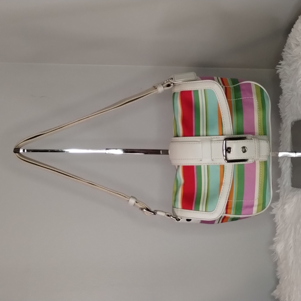 Coach Hampton Striped Crossbody Bag